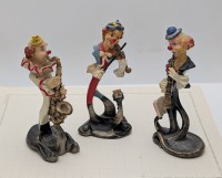 Фигурки трио клоуны-музыканты винтажные (B022)