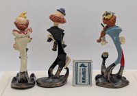 Фигурки трио клоуны-музыканты винтажные (B022)