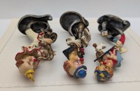 Фигурки трио клоуны-музыканты винтажные (B022)