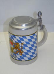 Кружка пивная керамическая с крышкой (Q325)