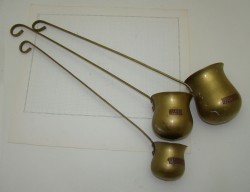 Ковшики для нагрева напитков старинные 3 шт. (N121)