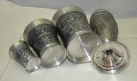 BMF винтажный набор оловянной посуды 16 предметов (Y700)