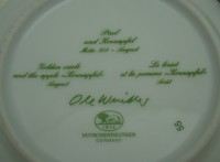 Hutschenreuther блюдечки винтажные Времена года Птички 2 шт. (M639)