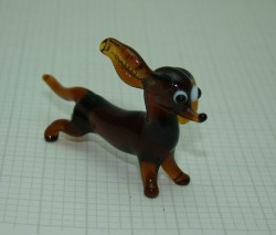 Стеклянная миниатюра Мурано "Собака" (U329)