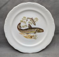 Johann Seltmann Vohenstrauss винтажная тарелка Форель (A924)