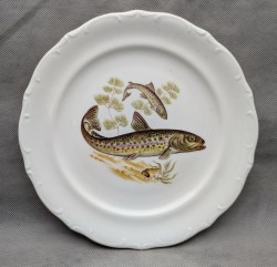 Johann Seltmann Vohenstrauss винтажная тарелка Форель (A924)