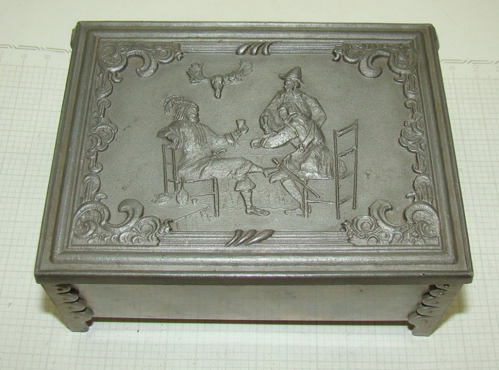 Шкатулка оловянная (P733)