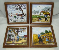 Украшения настенные винтажные Времена года 4 шт. (M640)