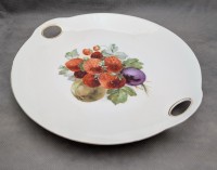 Блюдо фарфоровое винтажное Фрукты (A925)