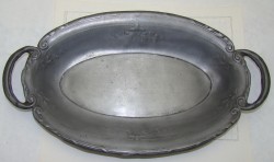 Блюдо лоток оловянный (V535)