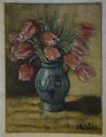 Картина старинная Тюльпаны (X953)