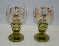 Бокалы винные винтажные Виноград 2 шт.  (Y107)