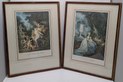 Винтажные репродукции старинных гравюр 2 шт. (B025)