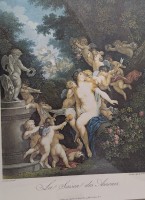 Винтажные репродукции старинных гравюр 2 шт. (B025)