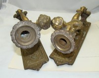 Подсвечники фигурки настенные винтажные Путти пара (M642)
