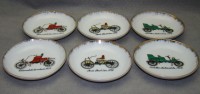Блюдечки миниатюрные Старинные автомобили 6 шт (W486)