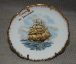 d Art LIMOGES тарелочка миниатюрная Парусник (W551)