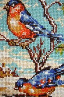 Картина бисером мозаика Снегири (Y507)