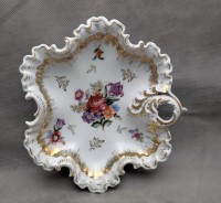 Блюдо конфетница винтажная Цветы (A928)