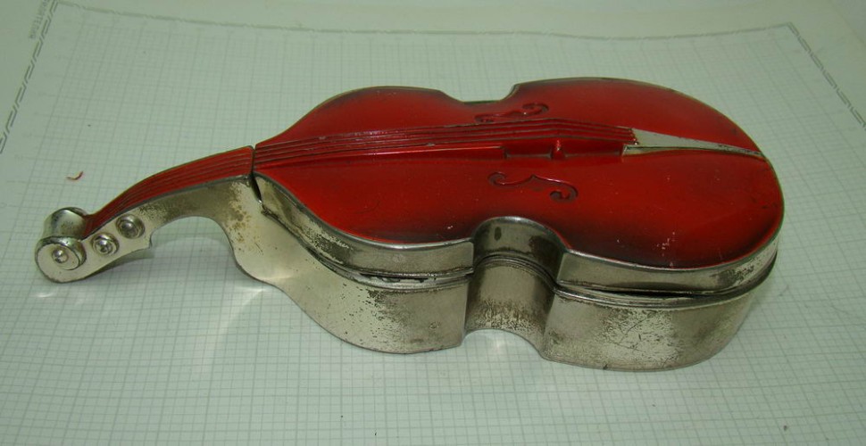 Шкатулка старинная "Контрабас" (U433)