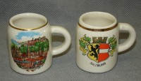 Кружечки миниатюрные сувенирные винтажные Salzburg 2шт. (W487)