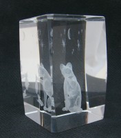 Пресс-папье хрустальное Кошка (X153)