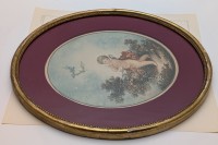 Винтажный принт  в рамке с гравюры Fragonard (A830)