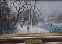 Картины репродукции винтажные Зимние голландские пейзажи (B028)