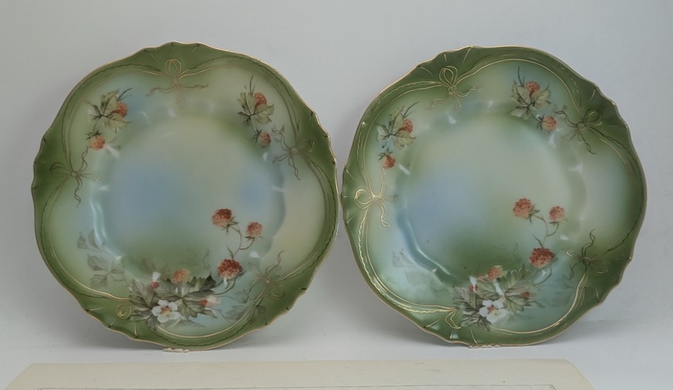 Carl Tielsch & Co старинные декоративные тарелочки 2 шт. (B224)