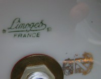 Limoges лампа настольная винтажная фарфоровая (Z098)