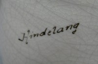 Вазочка старинная с ручной росписью (M448)