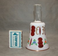 Колокольчик стеклянный винтажный Богемия (A338)