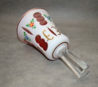 Колокольчик стеклянный винтажный Богемия (A338)