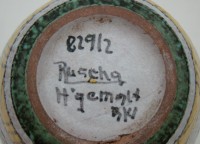 Ruscha ваза ручной работы винтажная  (A536)