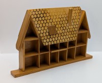 Полочка-витрина винтажная для миниатюр Домик (B029)