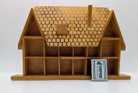 Полочка-витрина винтажная для миниатюр Домик (B029)