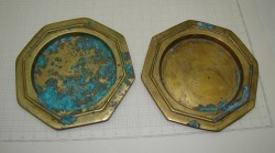 Блюдца лотки латунные 2шт. (P967)