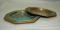 Блюдца лотки латунные 2шт. (P967)