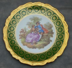 Limoges тарелка фарфоровая галантная сцена винтаж (W213)