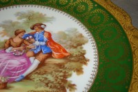 Limoges тарелка фарфоровая галантная сцена винтаж (W213)