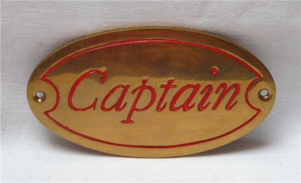 Табличка корабельная "Капитан" (J211)