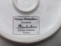 Philippe Deshoulieres винтажный фарфоровый подсвечник (A931)