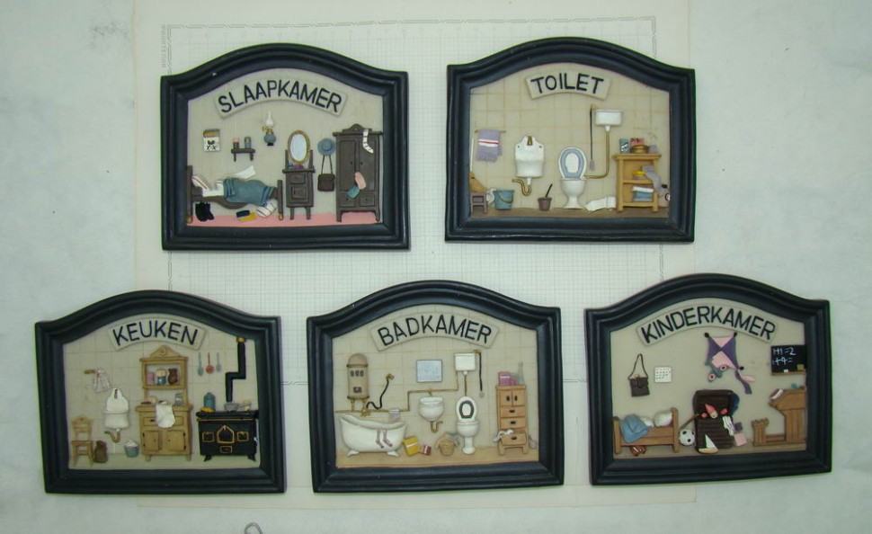 Таблички барельефные на домашние двери 5шт. (U936)